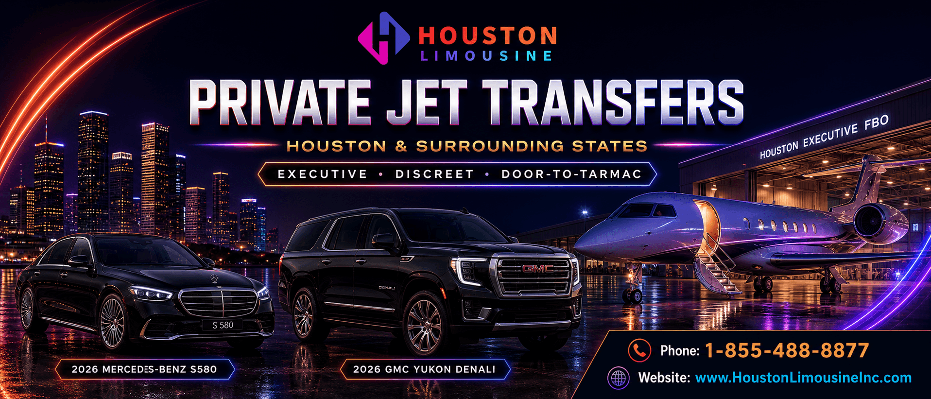Luxury black sedan and SUV services